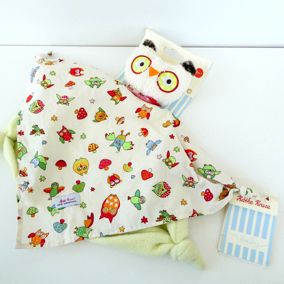 NEW Käthe Kruse Alba Owl Blanket Doll Plush Lovey Germany Tag Stuffed Animal - Picture 1 of 7